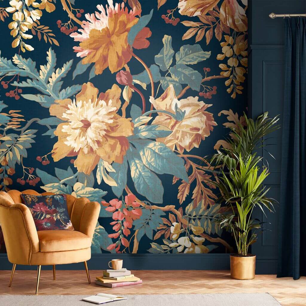 The Color Trends for 2023: Rich & Warm Natural Hues 66 florenzia-dusk-mural-graham-brown-design-ofvthe-year-nordroom