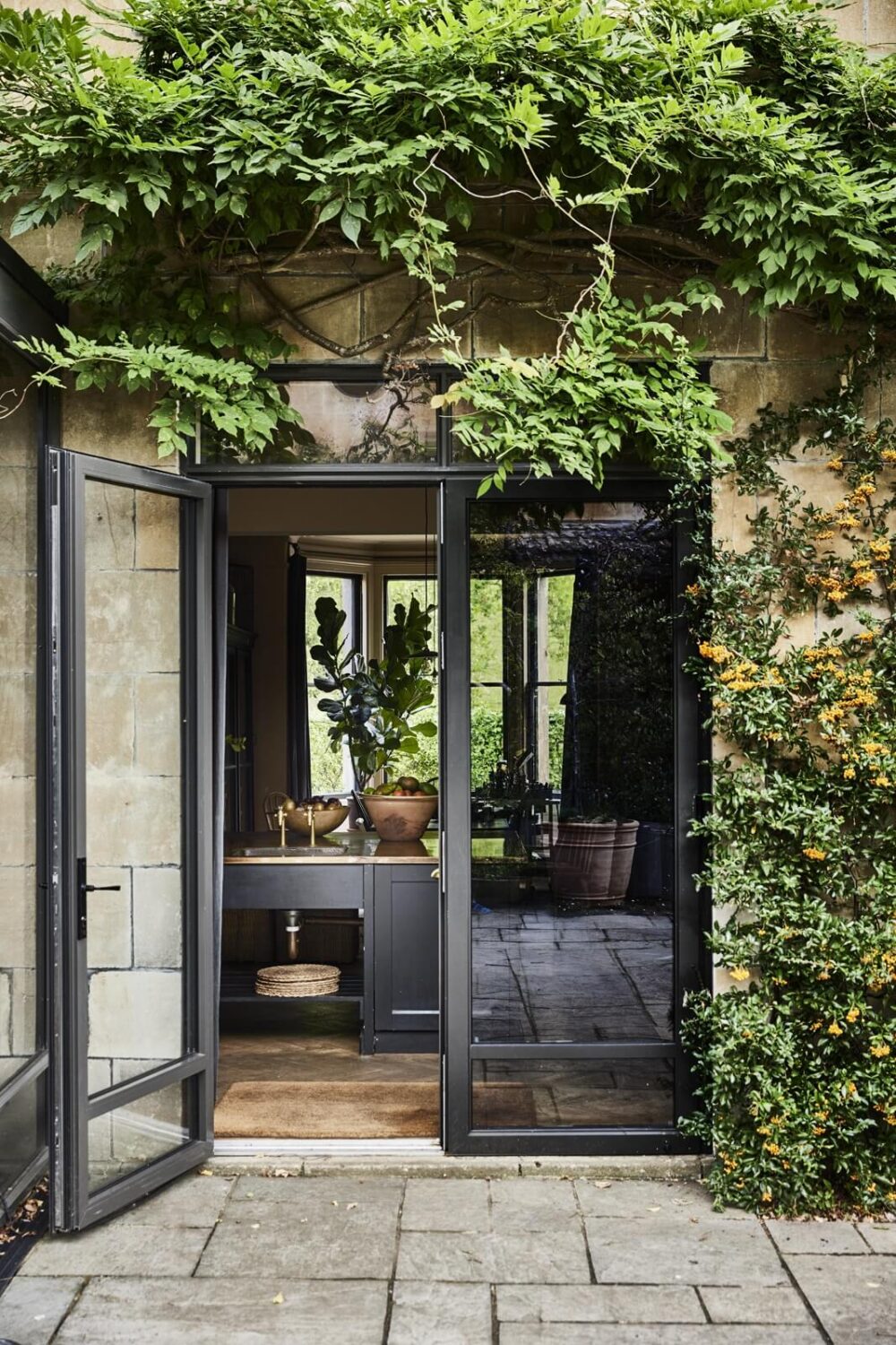 A Spectacular Victorian Villa with Contemporary Extension in Bath 3 glas-doors-kitchen-exterior-nordroom