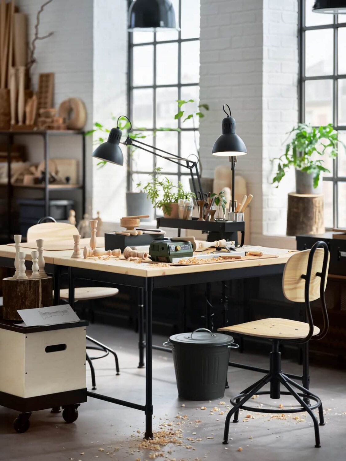 Double Desk IKEA Hacks That Will Boost Your Productivity 14 industrial double desk ikea nordroom