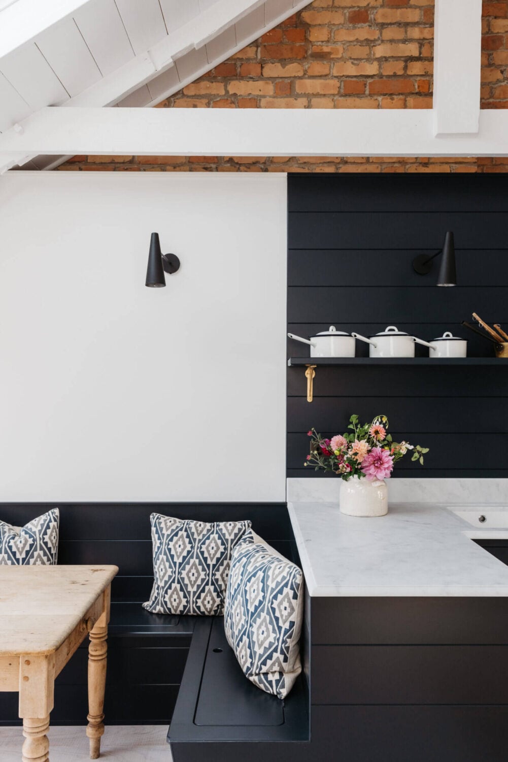 A Beautiful Duplex Apartment in Cornwall 9 kitchen-built-in-bench-dining-nook-nordroom