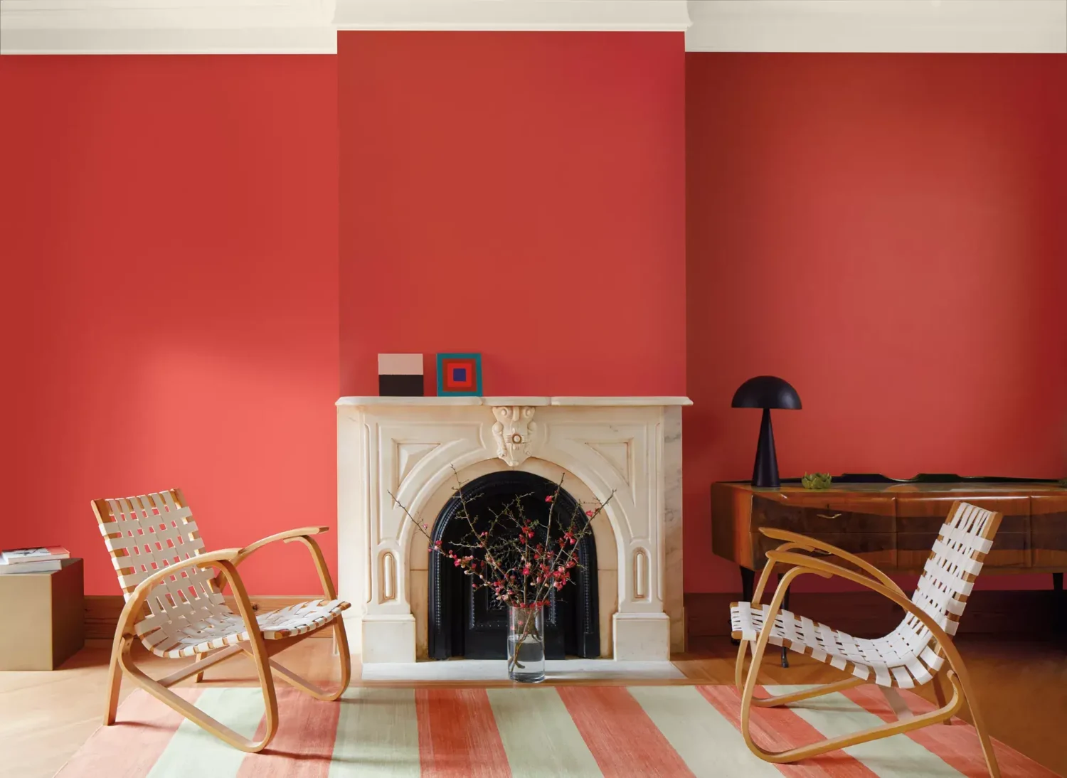 The Color Trends for 2023: Rich & Warm Natural Hues 6 living-room-benjamin-moore-raspberry-blush-color-2023-nordroom