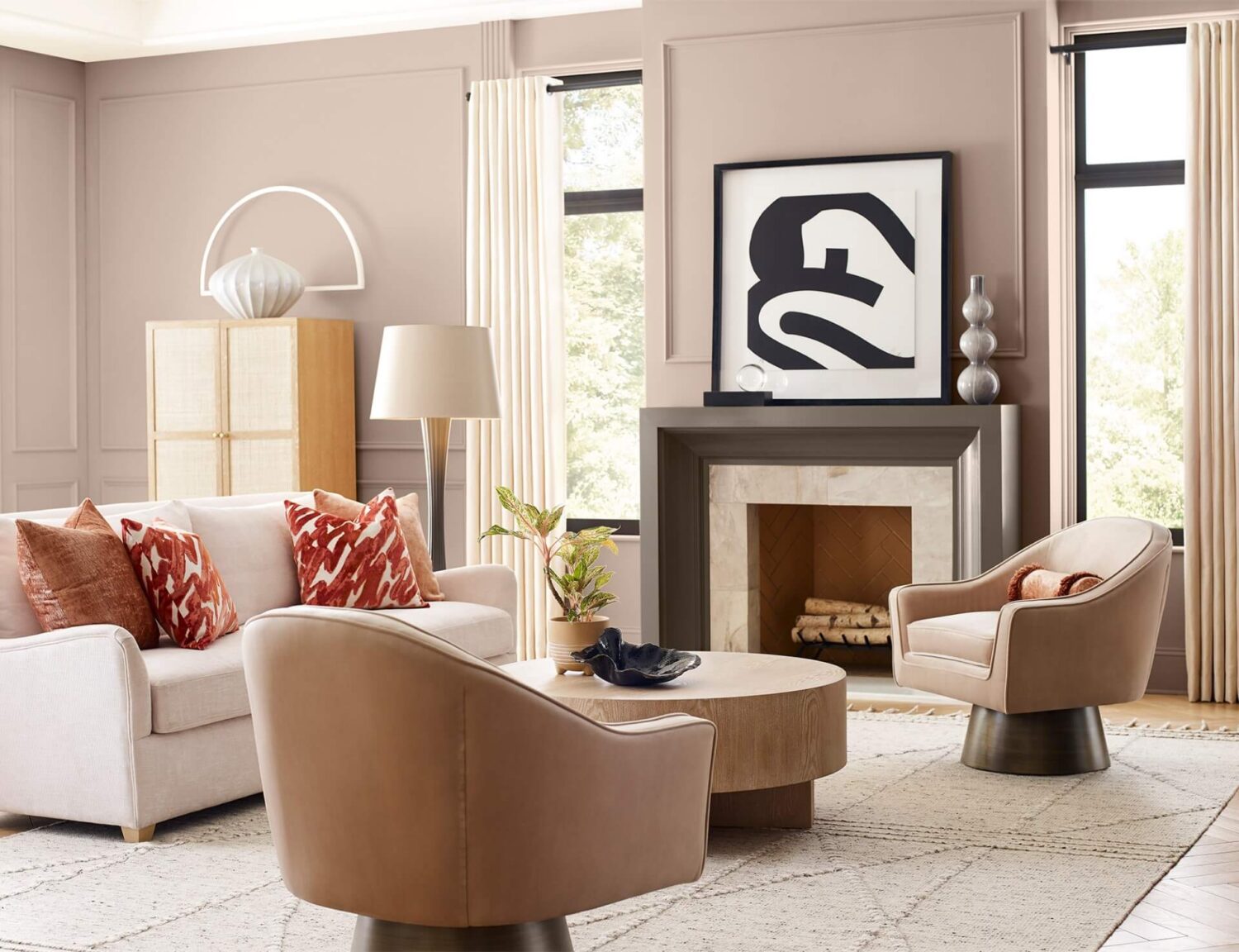 Sherwin-Williams Color of the Year 2023: Redend Point 9 living-room-nexus-color-palette-sherwin-williams-nordroom