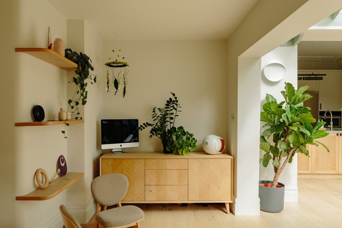 A London Home with a Cheerful Green Sitting Room 8 open-plan-kitchen-conservatory-victorian-home-london-nordroom