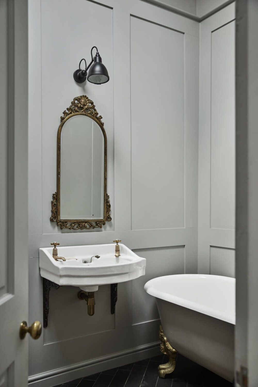A Spectacular Victorian Villa with Contemporary Extension in Bath 18 white-bathroom-freestanding-clawfoot-bath-skylight-nordroom