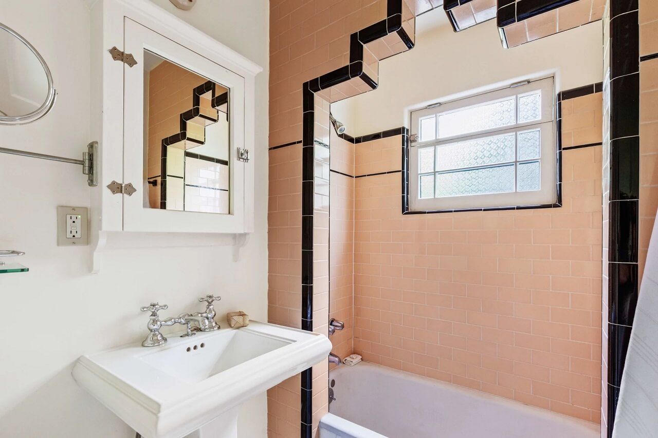 89 Pink Bathroom Ideas: From Hot Pink Walls to Blush Tiles 110 bathroom-pink-tiles-bath-arch-nordroom
