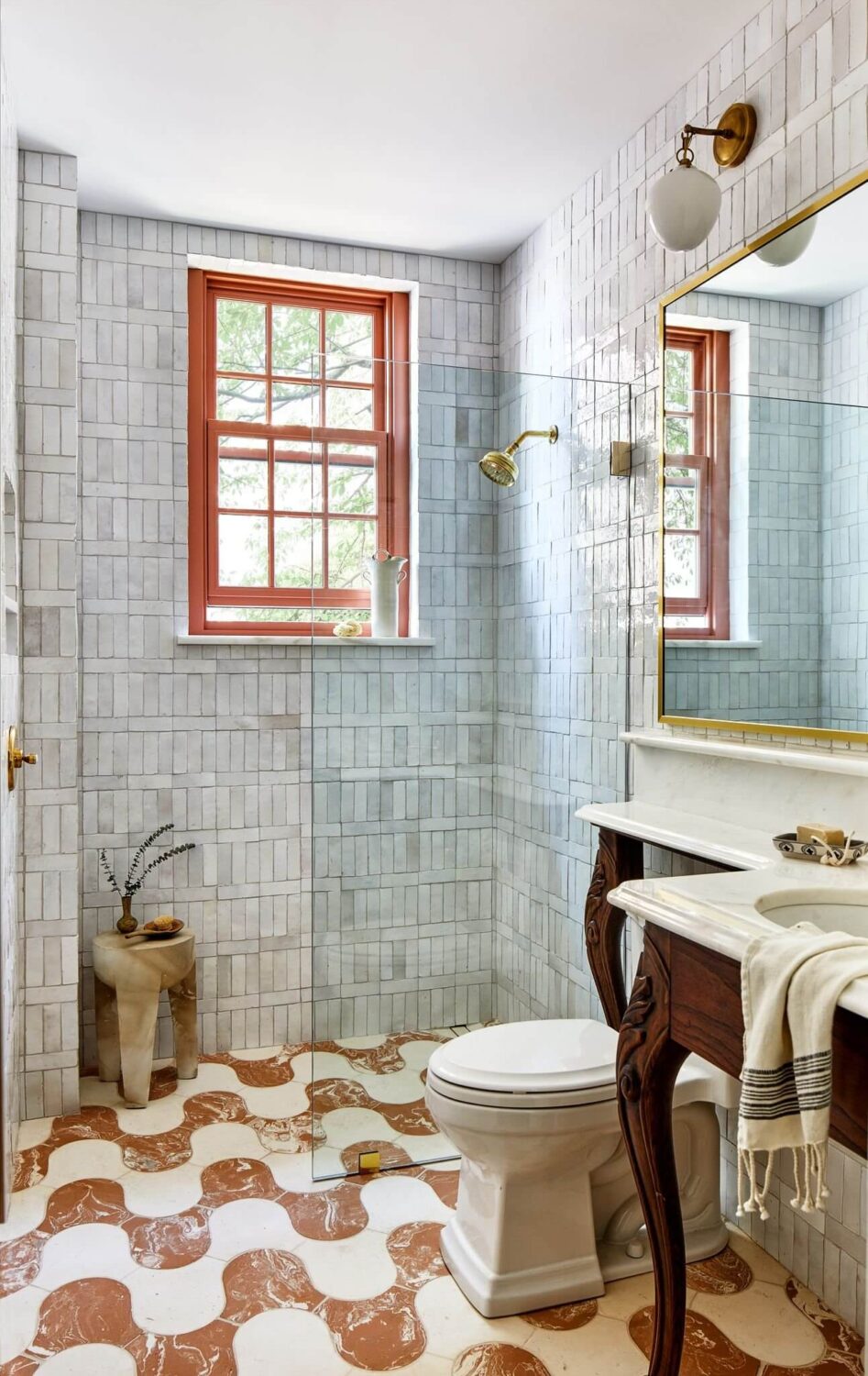 Sherwin-Williams Color of the Year 2024: Upward 34 bathroom-wavy-floor-tiles-nordroom