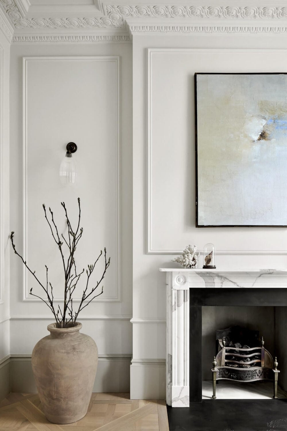 A Stylish Regency Townhouse in London 14 fireplace-detail-plasterwork-wall-moulding-nordroom