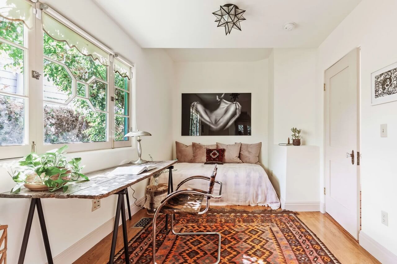 A Bright Spanish-Style Villa in Los Angeles 18 guest-bedroom-niche-home-office-nordroom