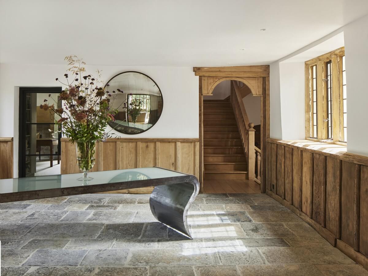 A Restored Elizabethan Manor House in England 10 hallway-stone-floor-historic-manor-house-england-nordroom