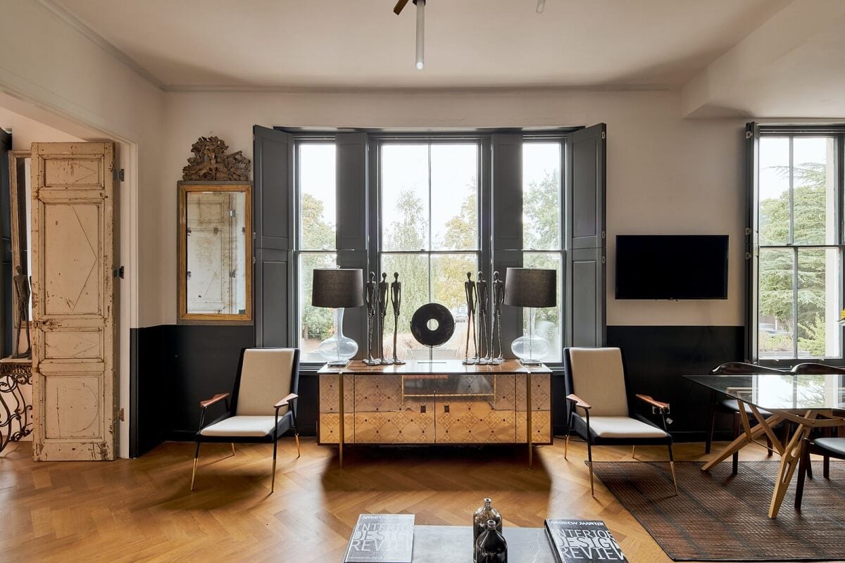 A Beautiful London Apartment in an Italianate Style Villa 3 hardwood-floor-open-plan-living-space-london-nordroom
