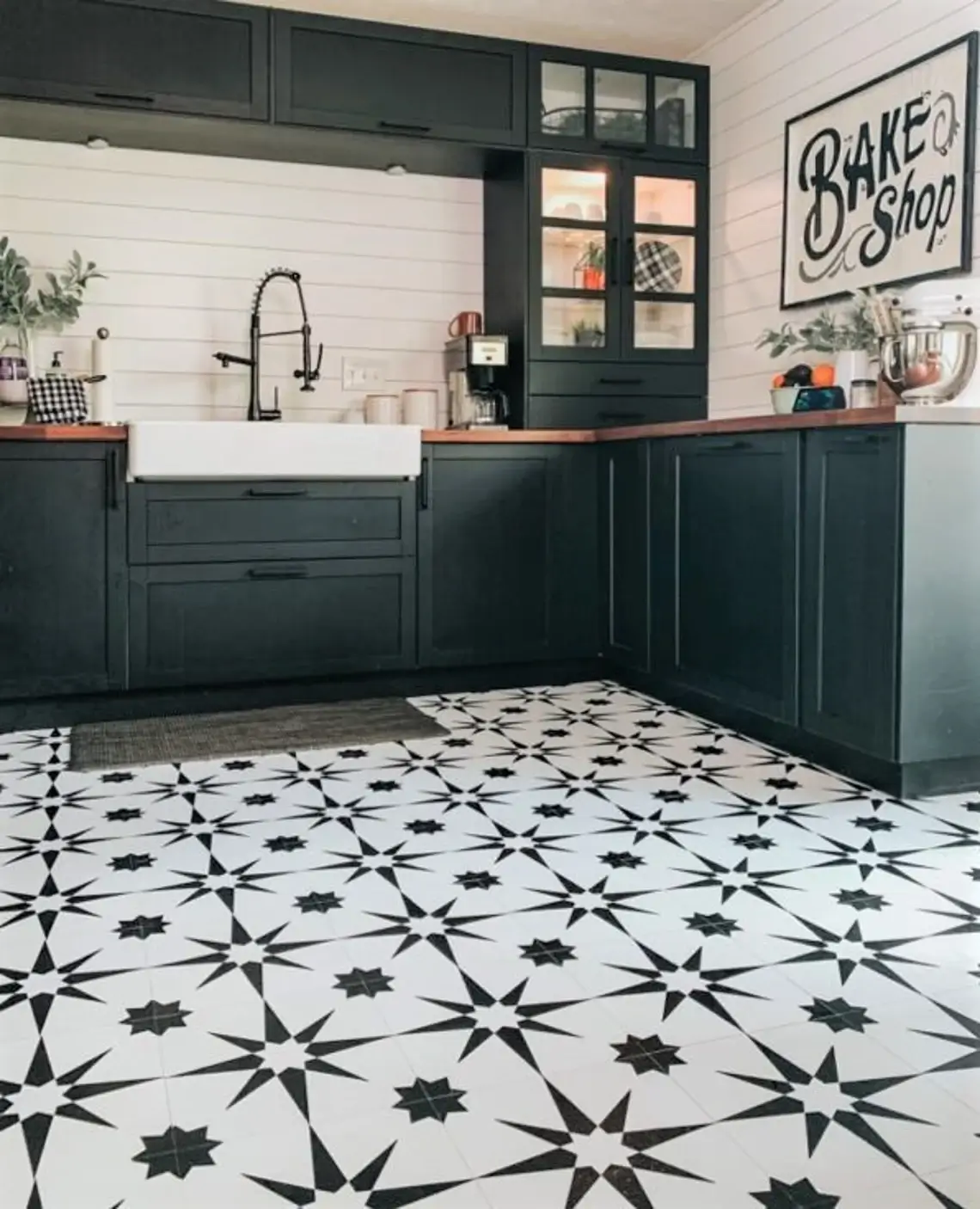 31 Practical Kitchen Flooring Ideas For Your Home 20 kitchen-vinyl-floor-tiles-etsy-nordroom