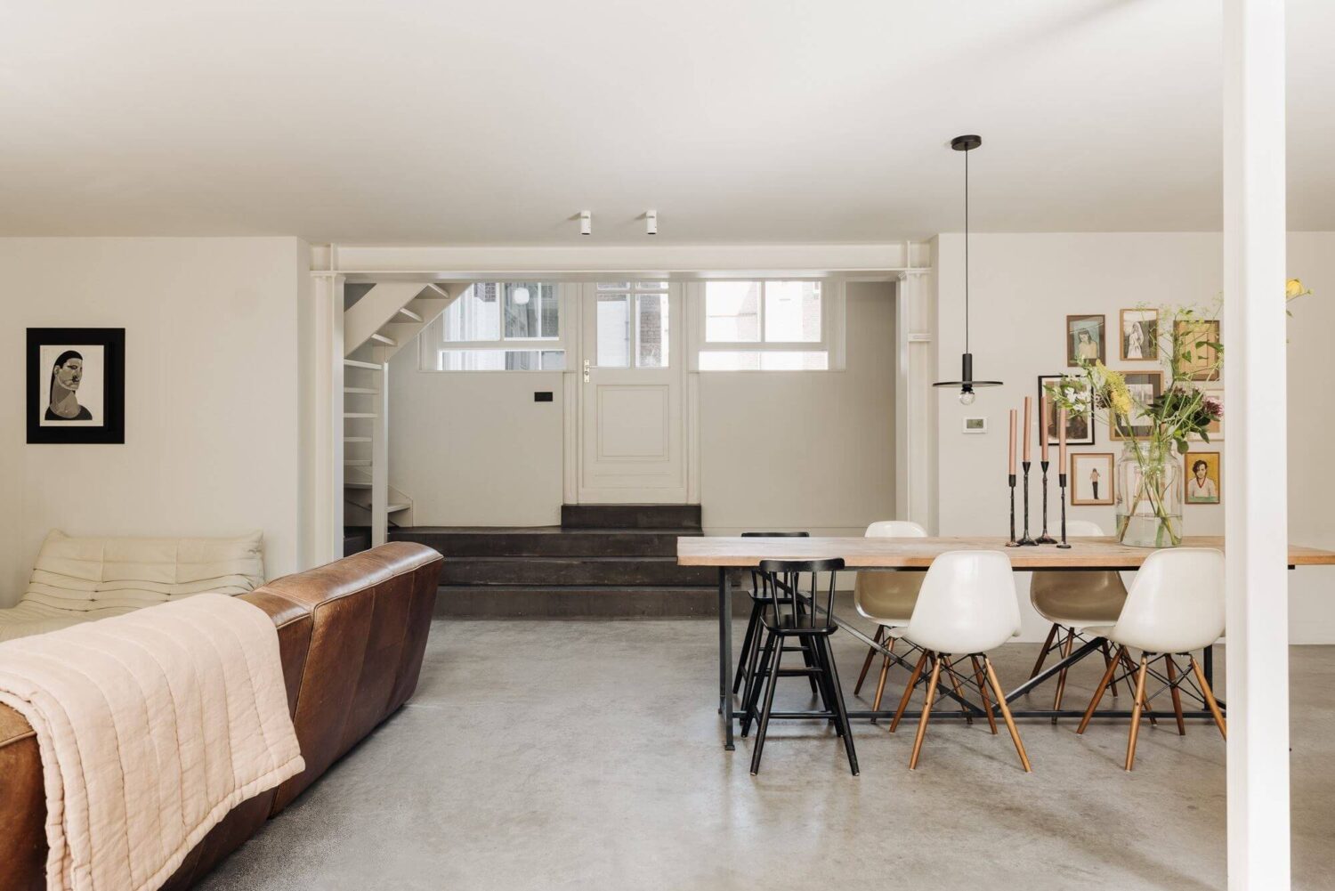 A Modern Family Loft in a Former School Building 12 loft-apartment-open-plan-living-dining-nordroom