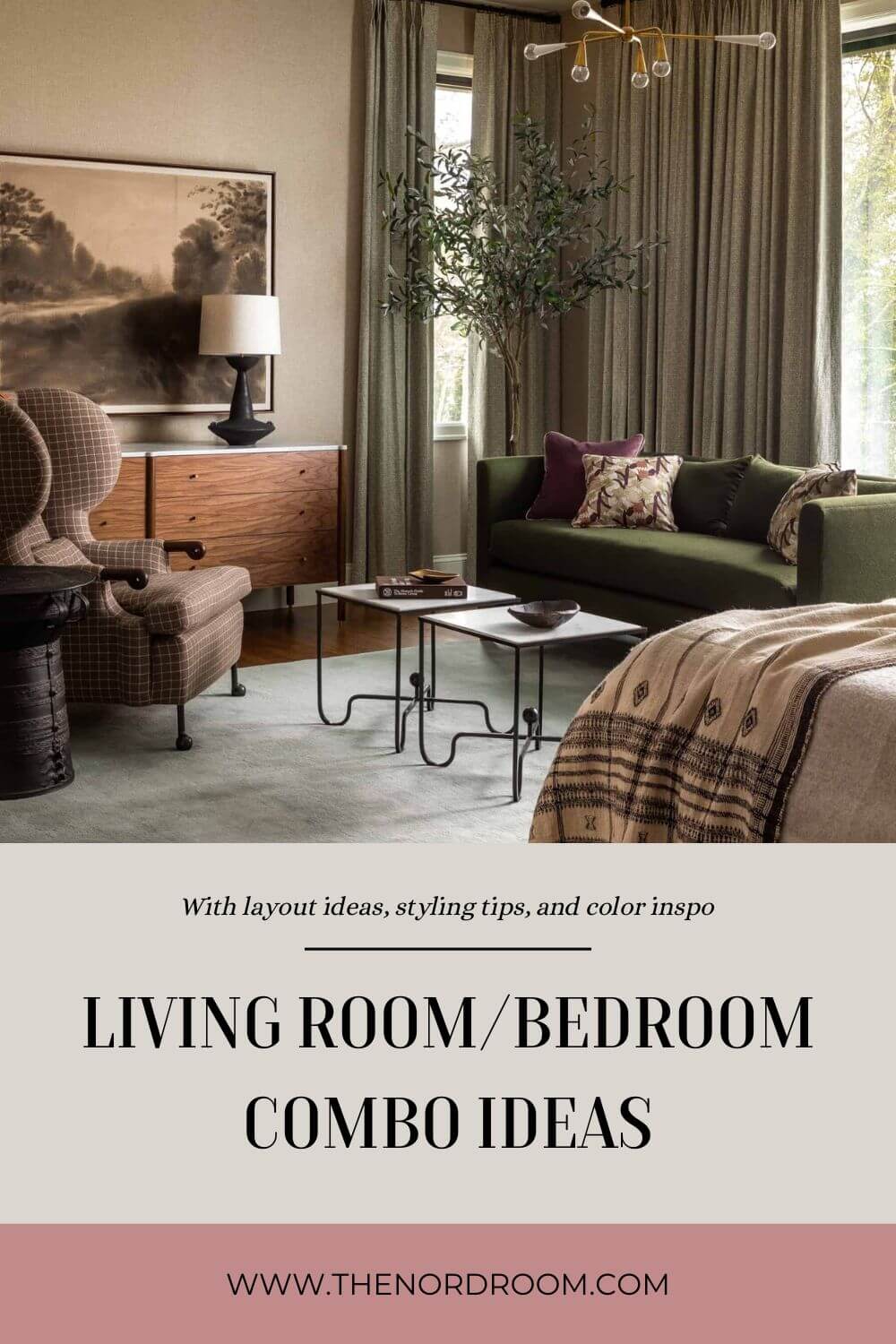 Great Living Room Bedroom Combo Ideas (Layout Tips + Styling) 52 one-room-apartment-ideas-nordroom