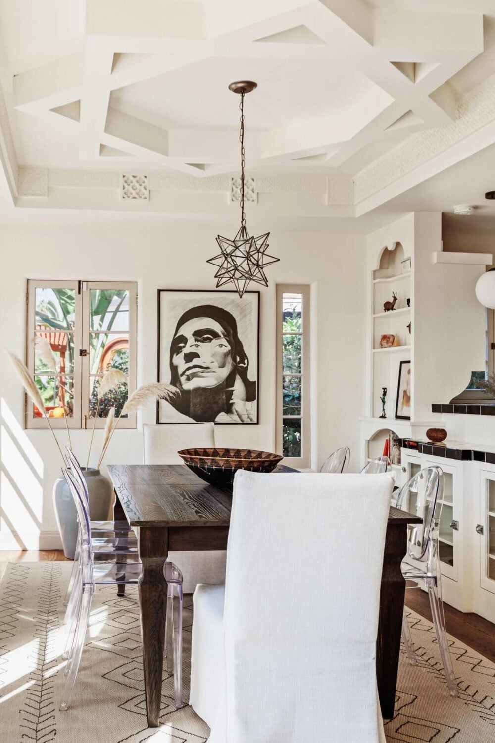 A Bright Spanish-Style Villa in Los Angeles 10 open-plan-kitchen-dining-room-ceiling-nordroom