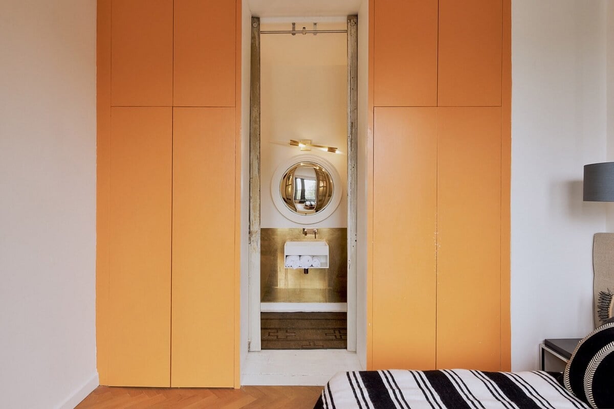 A Beautiful London Apartment in an Italianate Style Villa 12 orange-built-in-wardrobes-en-suite-bathroom-nordroom