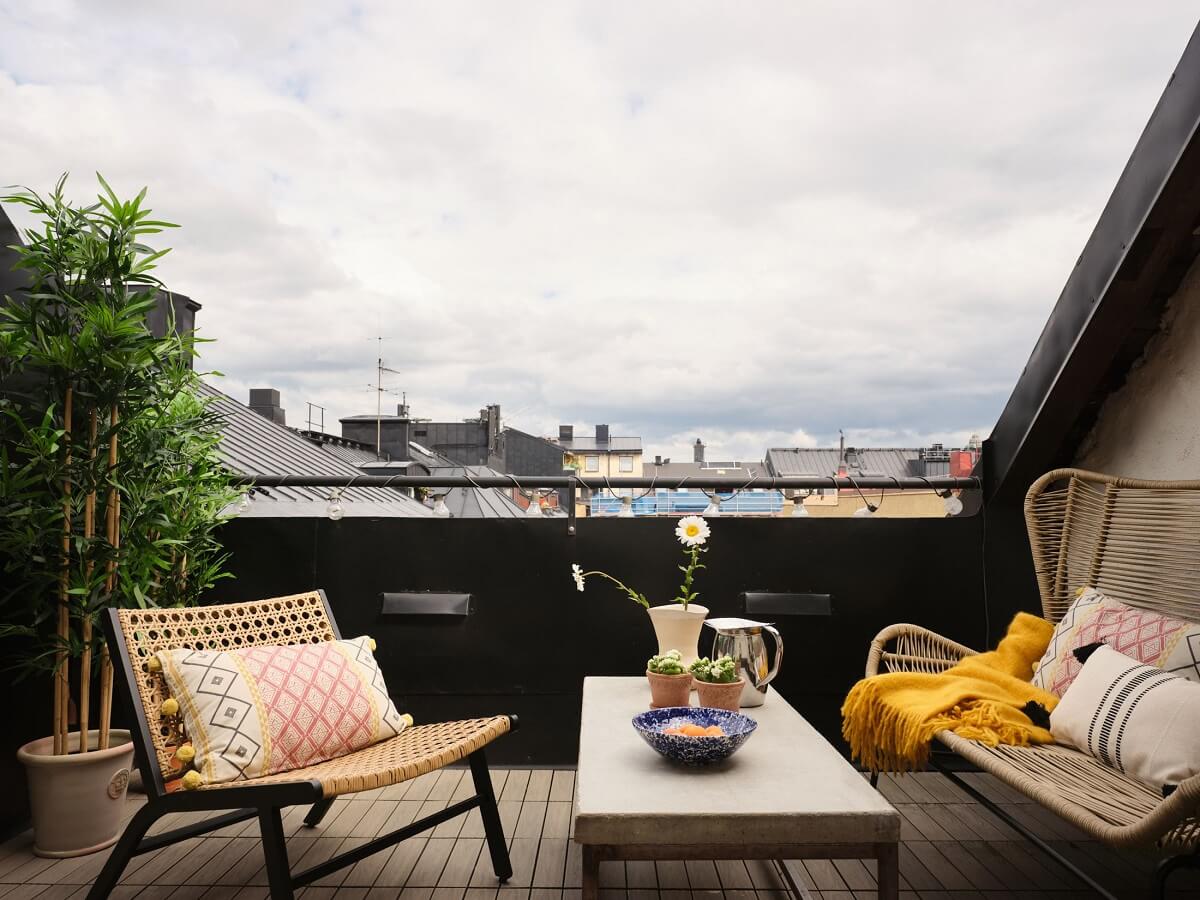 A Stylish Nordic Apartment with Attic Bedroom 25 roof-terrace-renovated-nordic-apartment-nordroom