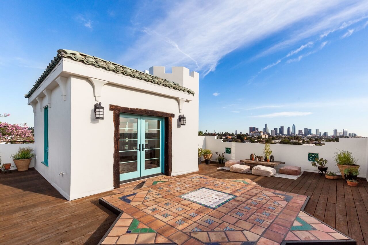A Bright Spanish-Style Villa in Los Angeles 34 rooftop-spanish-style-villa-nordroom