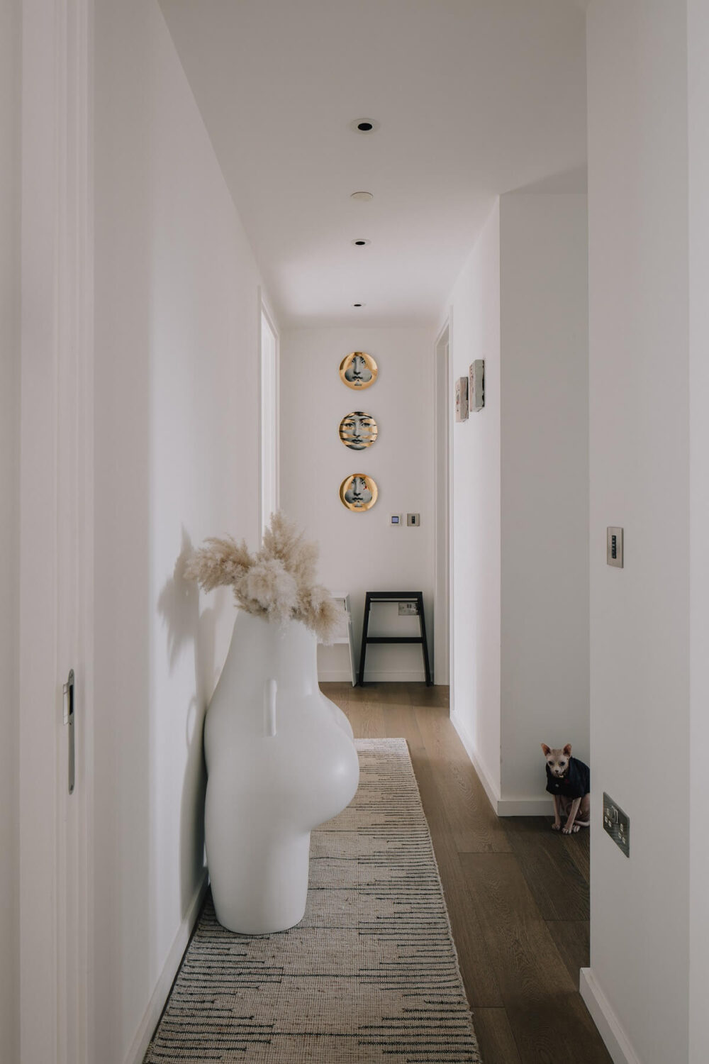 A Modern Apartment in a Former Warehouse in London 8 white-hallway-oak-floor-nordroom