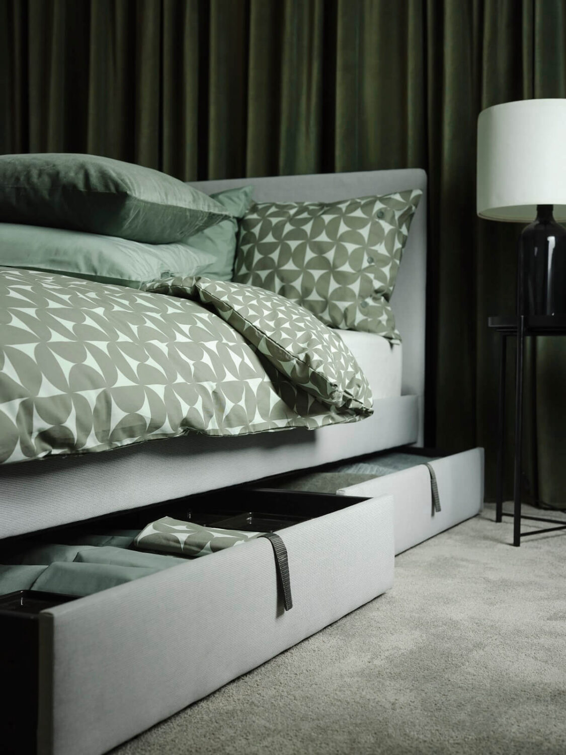 IKEA Spring Collection 2023: A Season of New Beginnings 18 IKEA-bed-with-storage-green-bedroom-ikea-spring-collection-nordroom