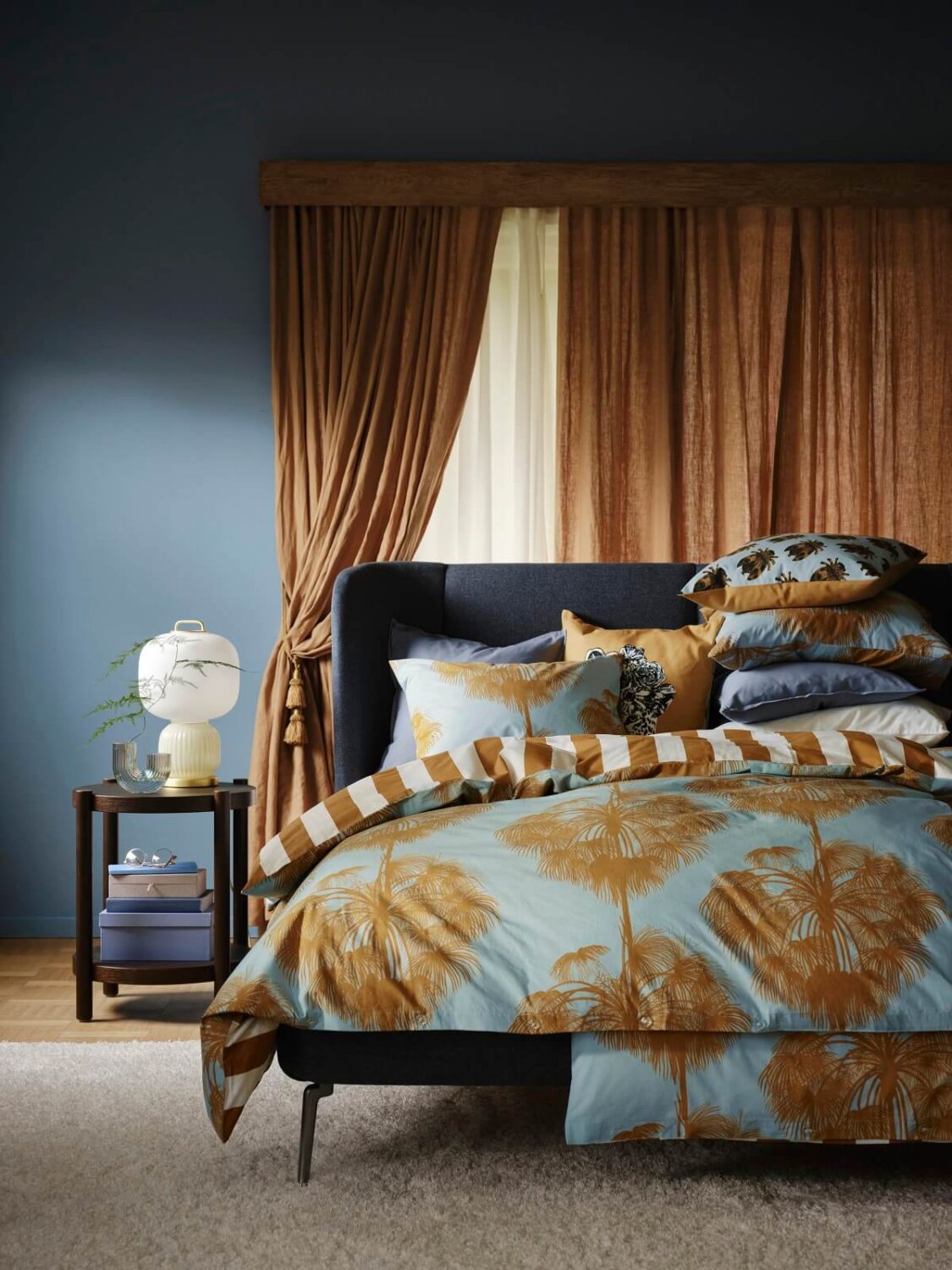 IKEA Spring Collection 2023: A Season of New Beginnings 7 IKEA-spring-collection-2023-ÄNGLATRUMPET-duvet-cover-bedroom-ochre-yellow-blue-nordroom