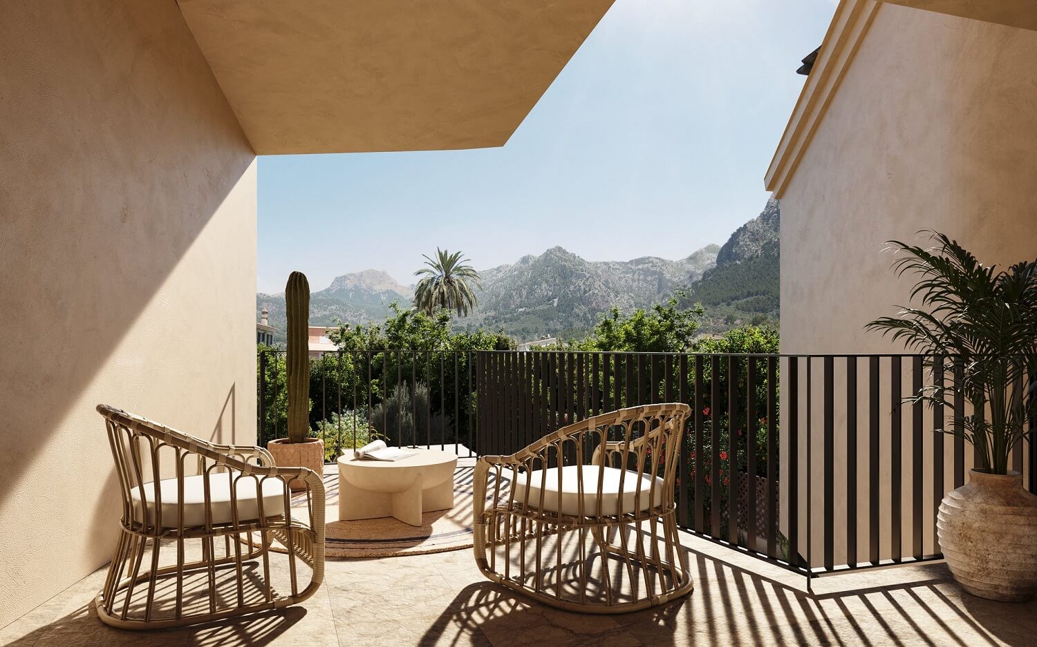 Casa Cerol: A Luxurious Townhouse on Mallorca 6 balcony-view-townhouse-soller-mallorca-nordroom