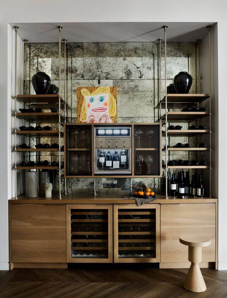 Trevor Noah Sells His Manhattan Penthouse with Roof Terrace 12 bar wine rack penthouse trevor noah nordroom Trevor Noah Sells His Manhattan Penthouse with Roof Terrace
