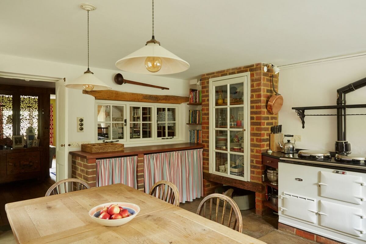 A Charming Arts and Crafts Cottage in the English Countryside 7 cottage-kitchen-exposed-brick-skirting-flagstone-floor-nordroom