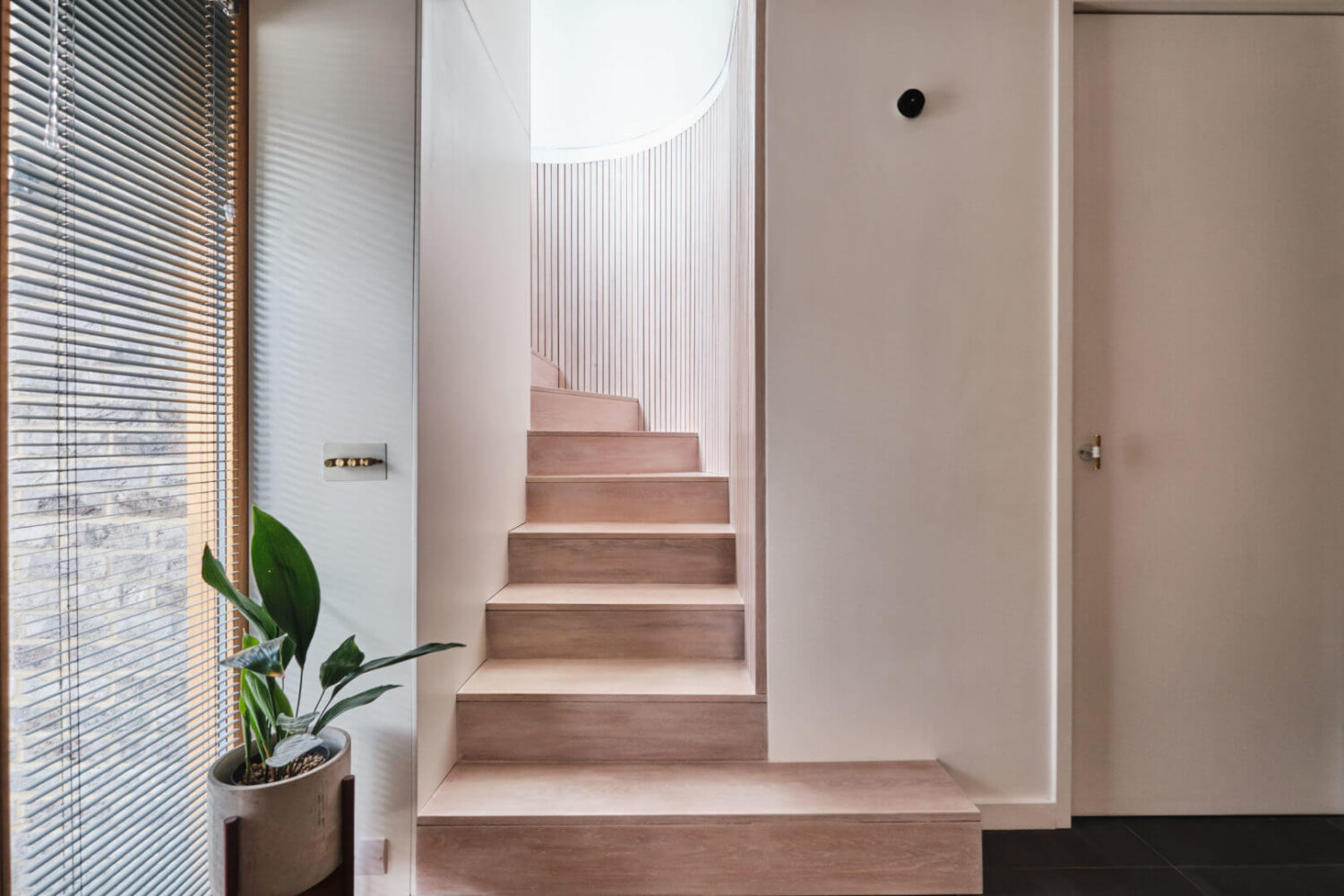 A Modern Award Winning House in London 12 curved-timber-staircase-nordroom