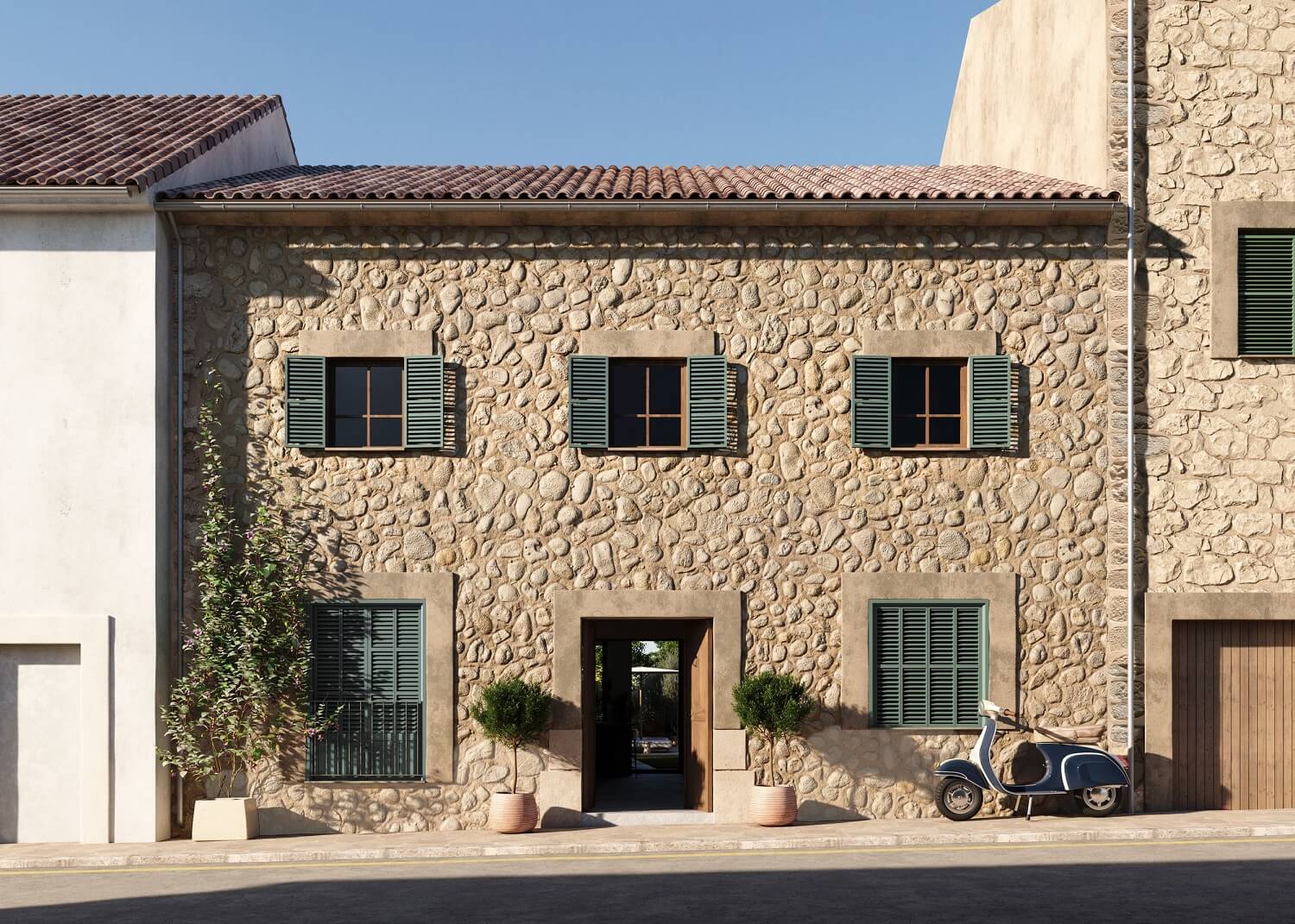 Casa Cerol: A Luxurious Townhouse on Mallorca 10 exterior-facade-shutters-townhouse-mallorca-nordroom