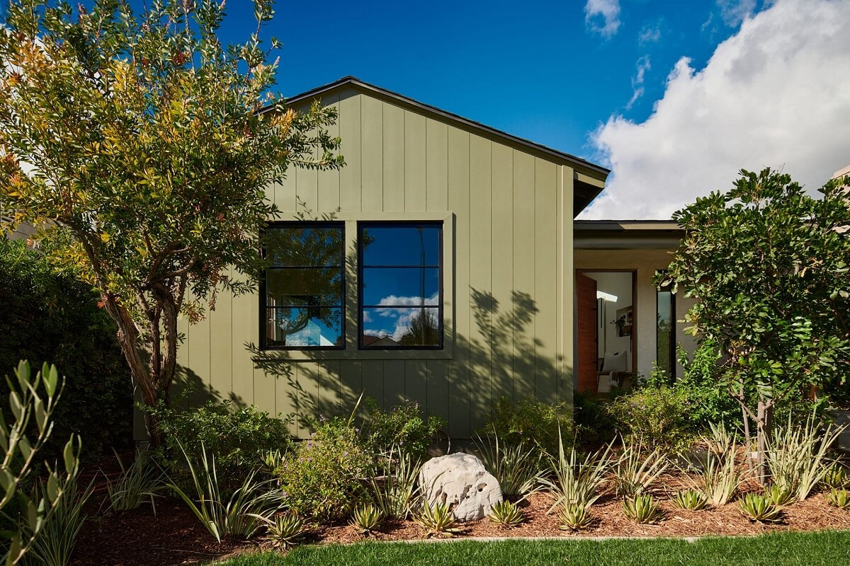A Stylish Los Angeles Bungalow Renovated by a Designer 25 exterior-slanted-ceiling-bungalow-los-angeles-nordroom