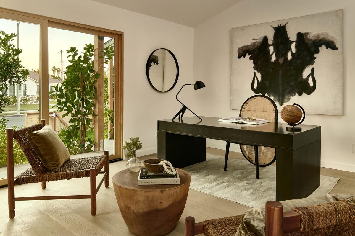 A Stylish Los Angeles Bungalow Renovated by a Designer 8 home-office-black-desk-nordroom