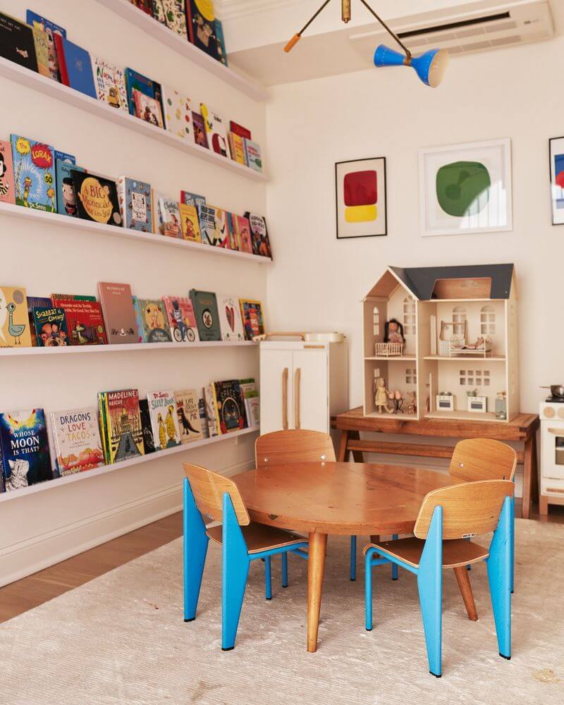 A Classic West Village Townhouse with Garden 12 kids-playroom-book-ledges-norroom