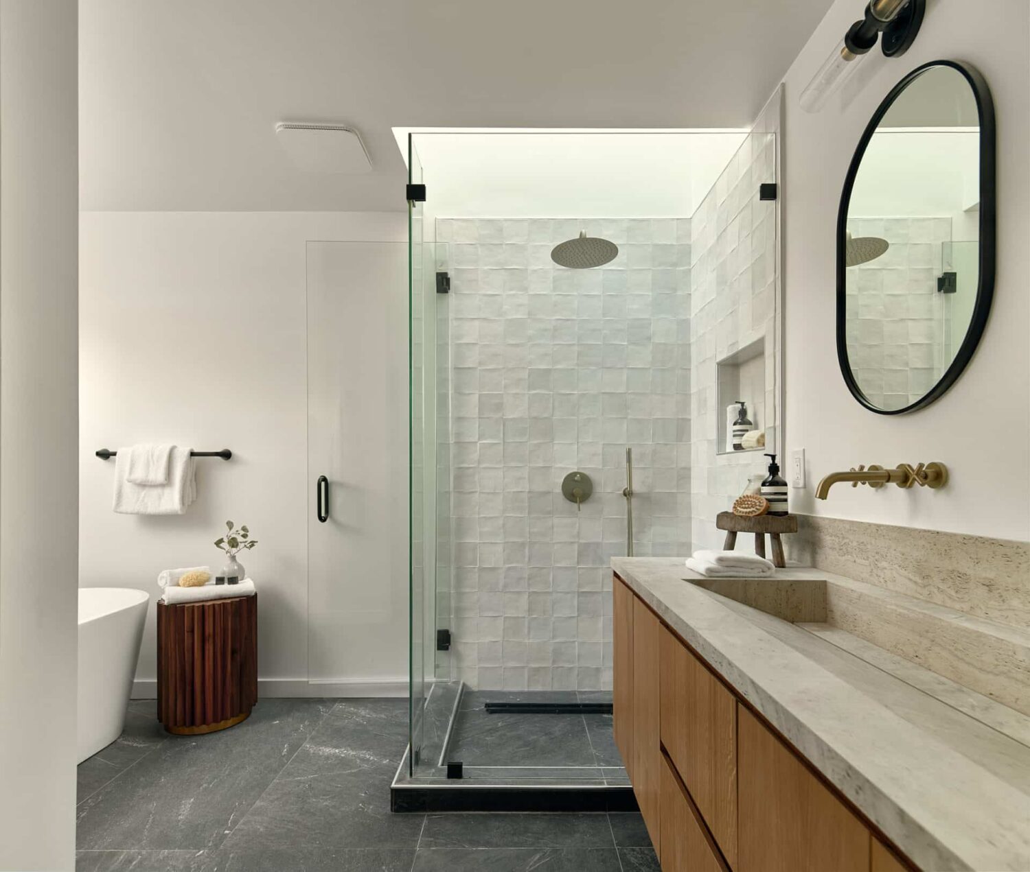 A Stylish Los Angeles Bungalow Renovated by a Designer 13 master-bathroom-freestanding-bath-shower-nordroom