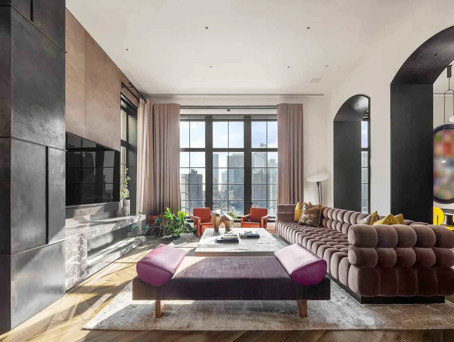 Trevor Noah Sells His Manhattan Penthouse with Roof Terrace 2 open-plan-living-room-penthouse-trevor-noah-manhattan-new-york-nordroom