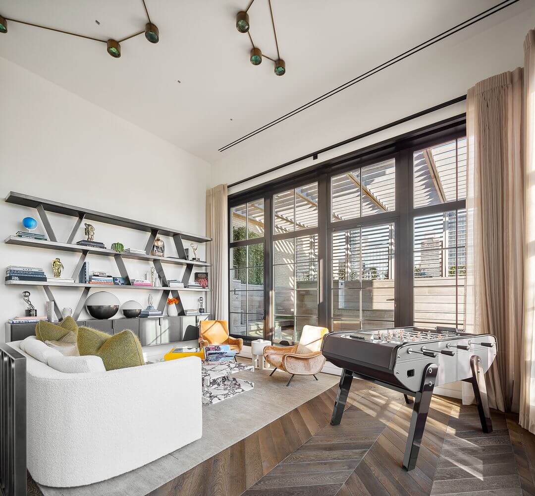 Trevor Noah Sells His Manhattan Penthouse with Roof Terrace 10 play-room-chevron-floor-trevor-noah-penthouse-nordroom