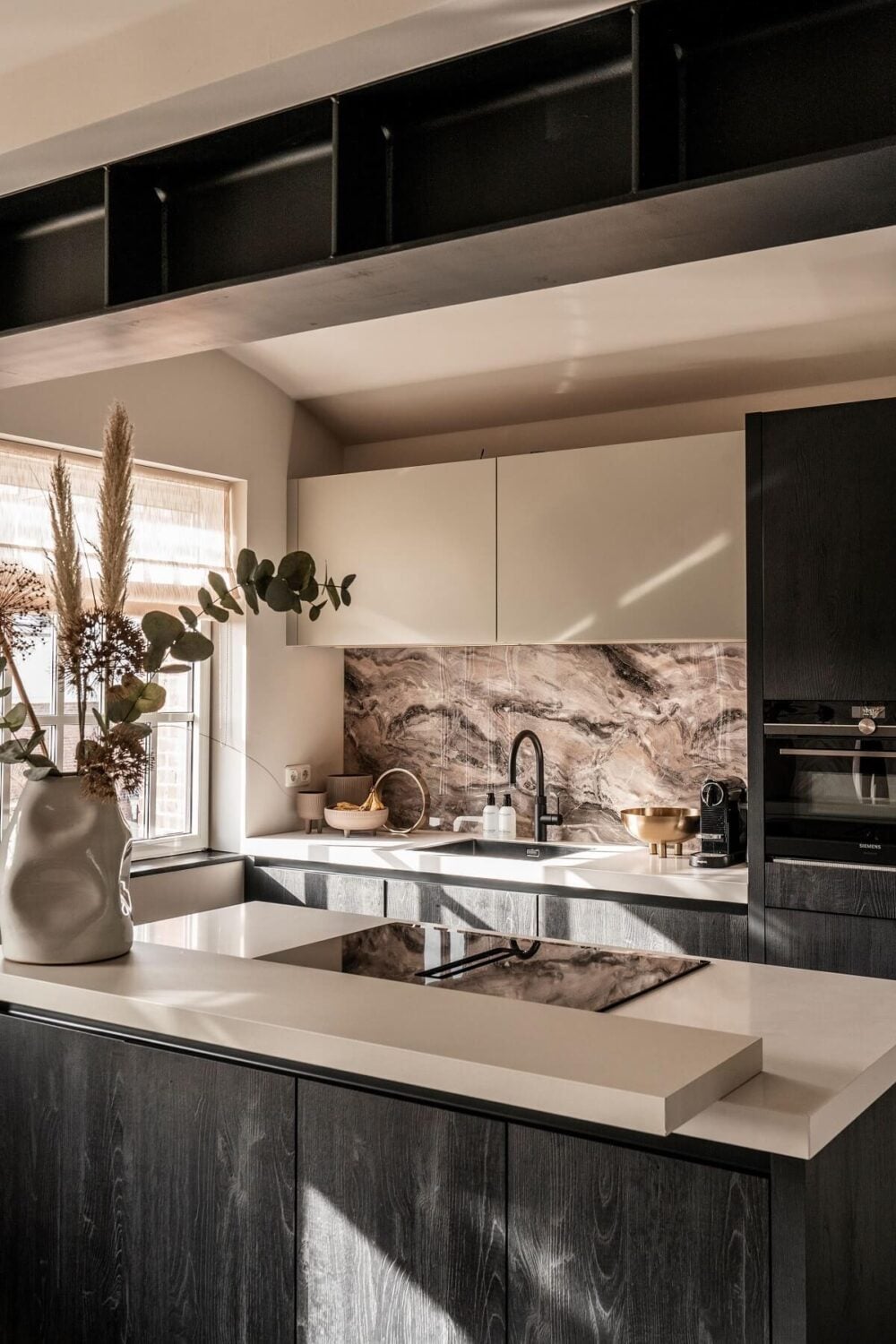 A Stylish Monochrome Penthouse in a Former Prison Building 11 black-white-kitchen-stylish-penthouse-netherlands-nordroom