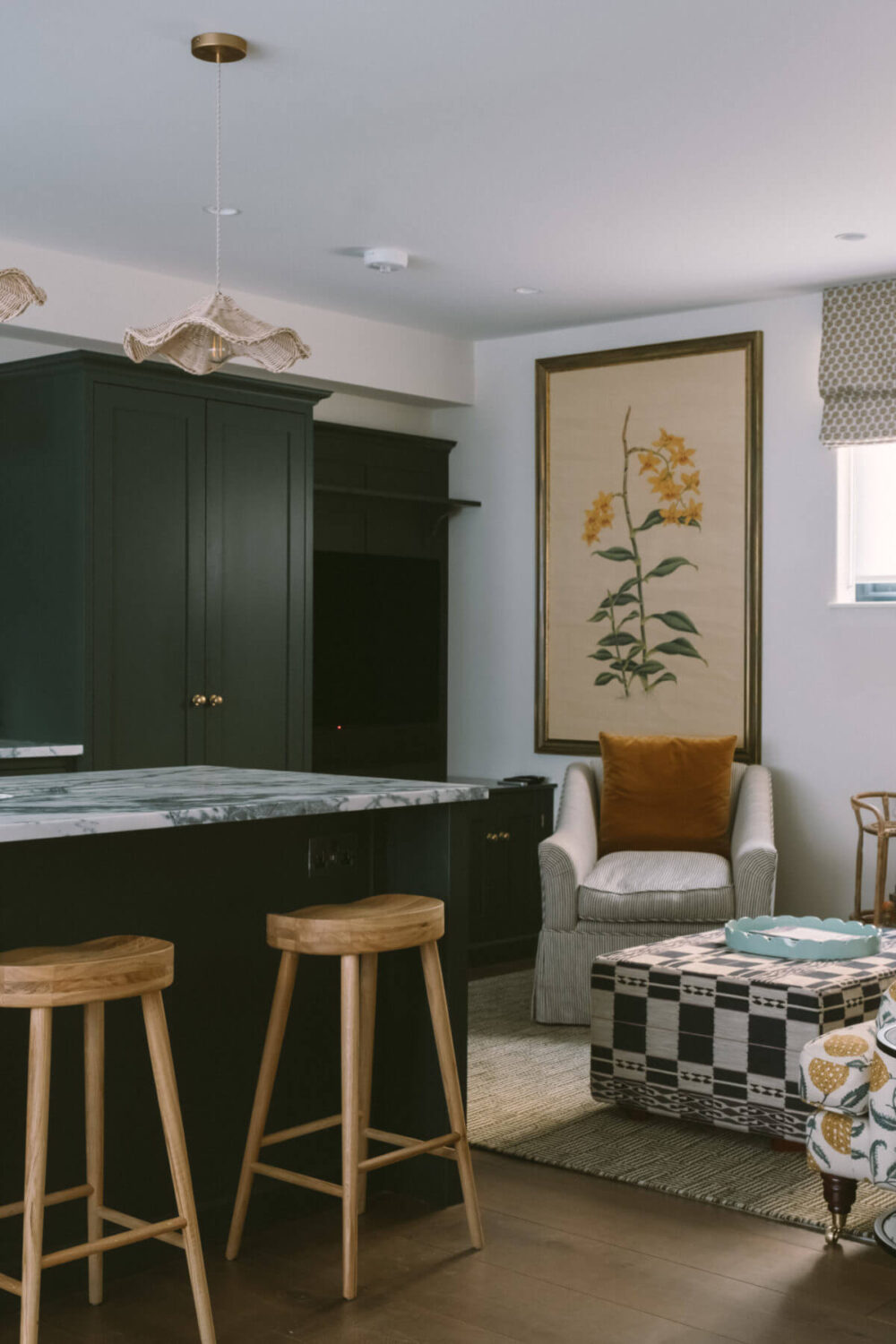A London Mews House Made Famous in Love Actually 5 dark-green-devol-kitchen-mews-house-london-nordroom