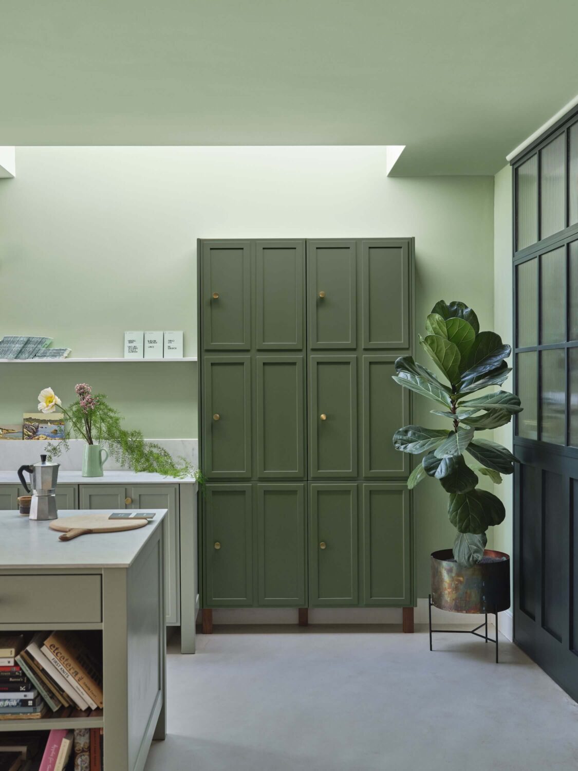 Farrow & Ball Add 11 New Colors to their Collection - 2023 30 farrow-and-ball-new-colors-whirlybird-green-kitchen-nordroom