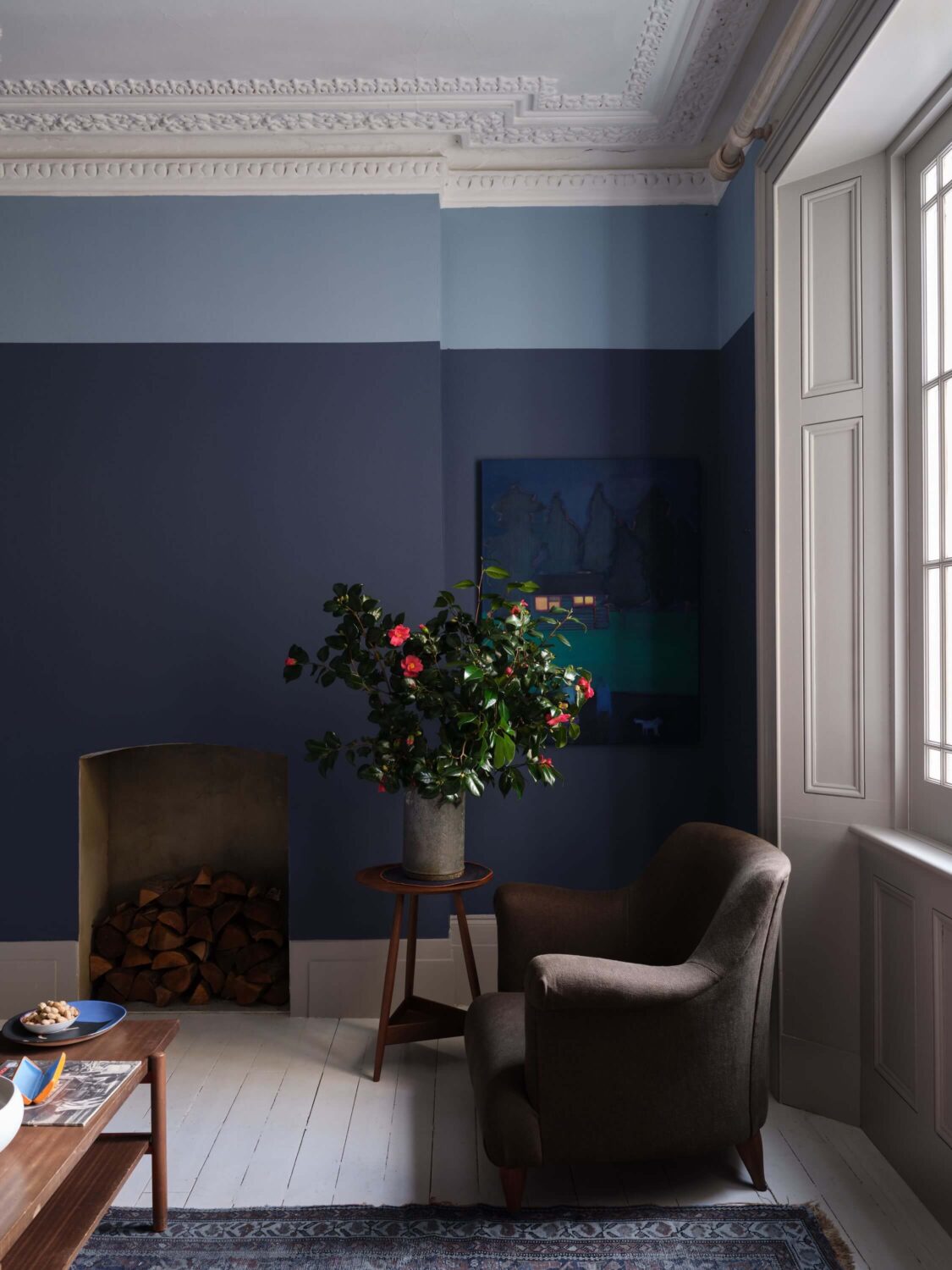 Two-Tone Walls Ideas: Create A Color Blocking Accent Wall 12 farrow-and-ball-new-colors-wine-dark-nordroom