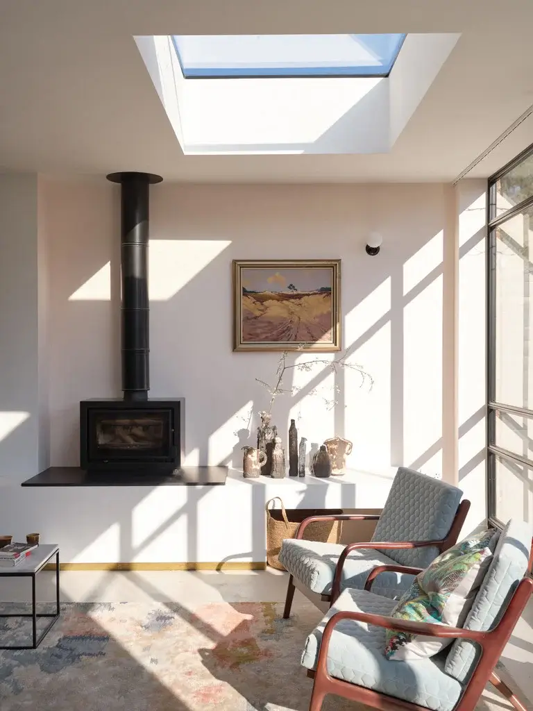 Farrow & Ball Add 11 New Colors to their Collection - 2023 10 farrow-ball-new-colors-tailor-tack-living-room-skylight-nordroom