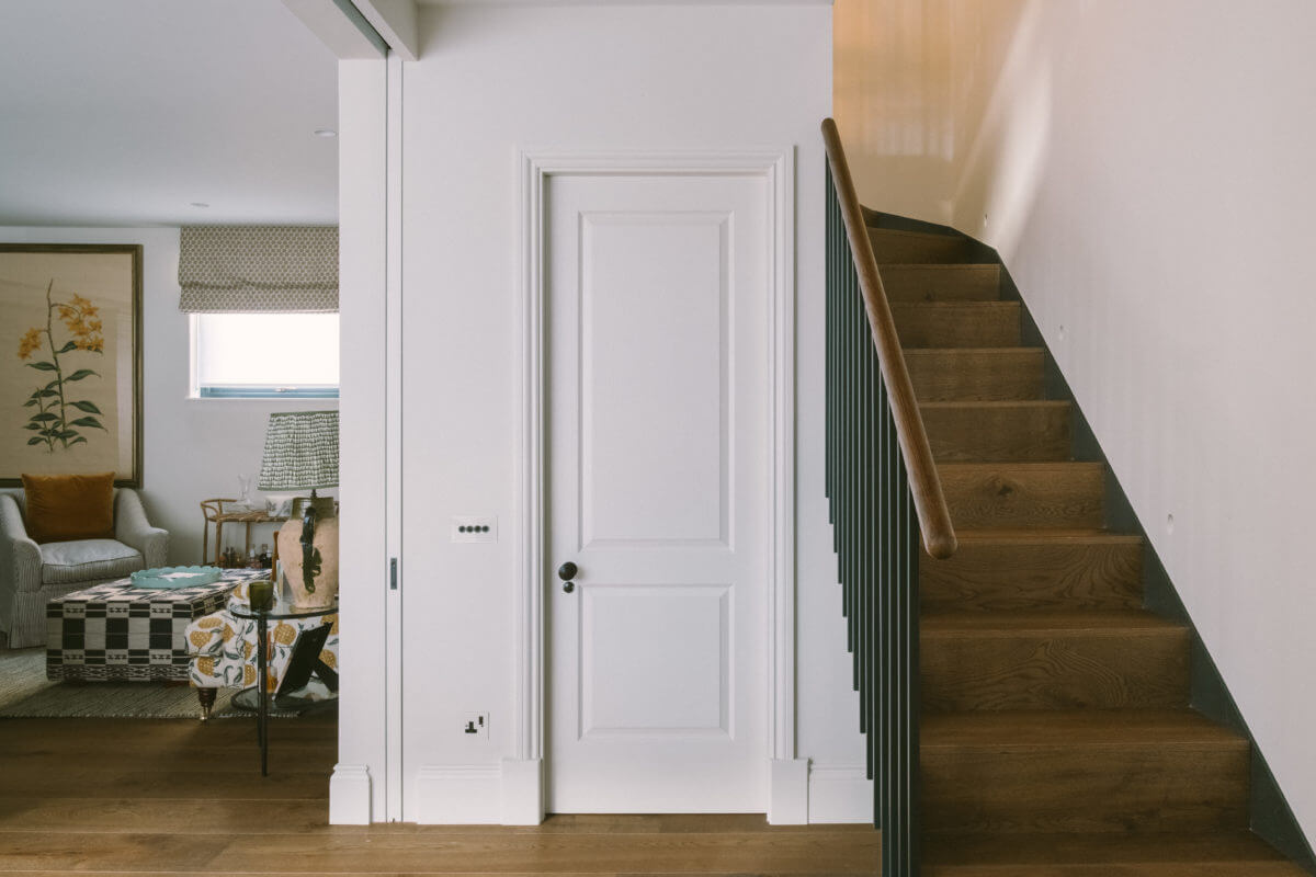 A London Mews House Made Famous in Love Actually 13 hallway-basement-kitchen-staircase-nordroom