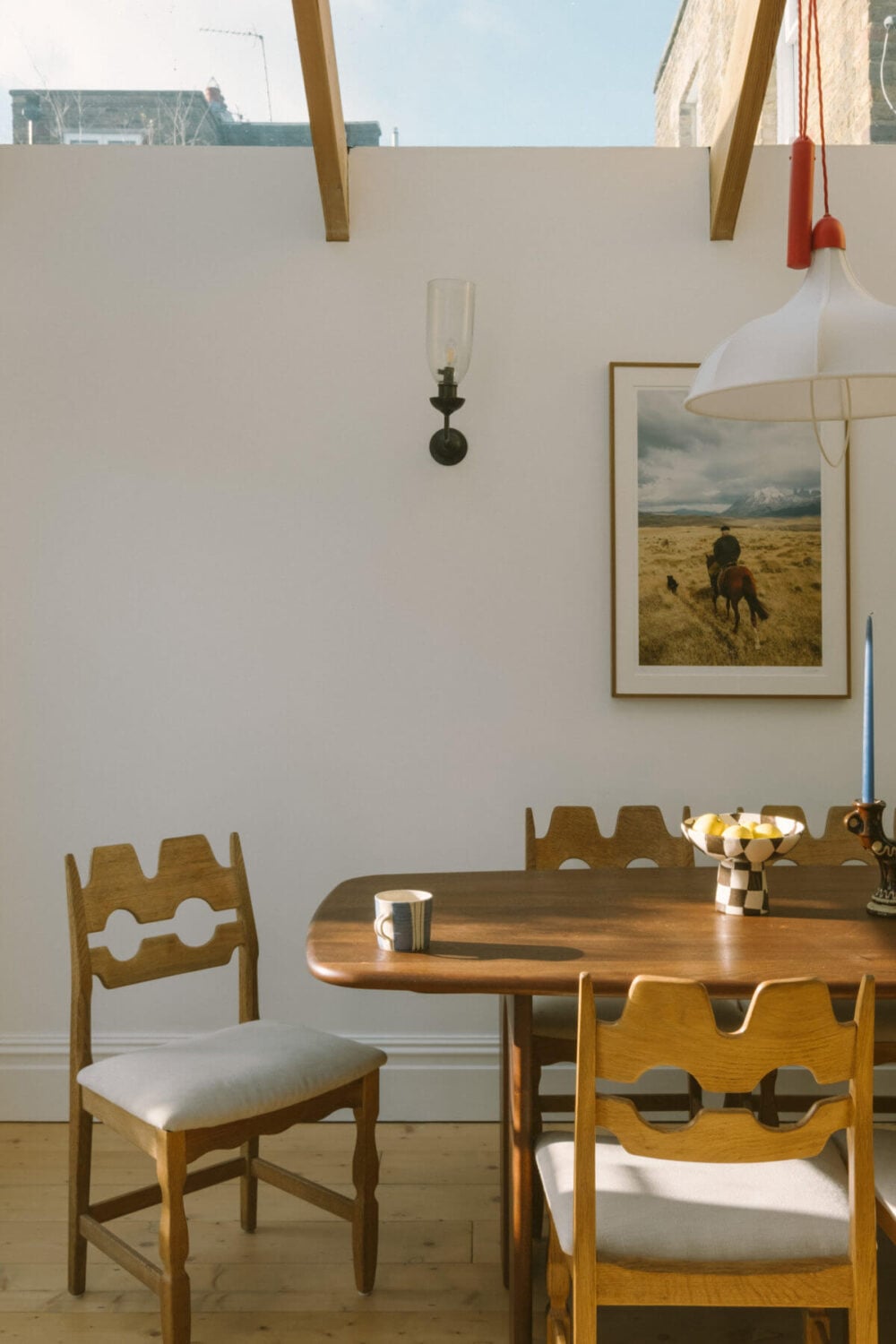 A Victorian House in London with a Blue Sitting Room 17 kitchen-dining-room-skylight-nordroom