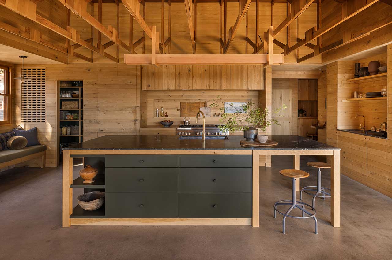 The Warm Mountaintop Home of Actor Hayden Christensen 4 kitchen-island-breakfast-bar-nordroom
