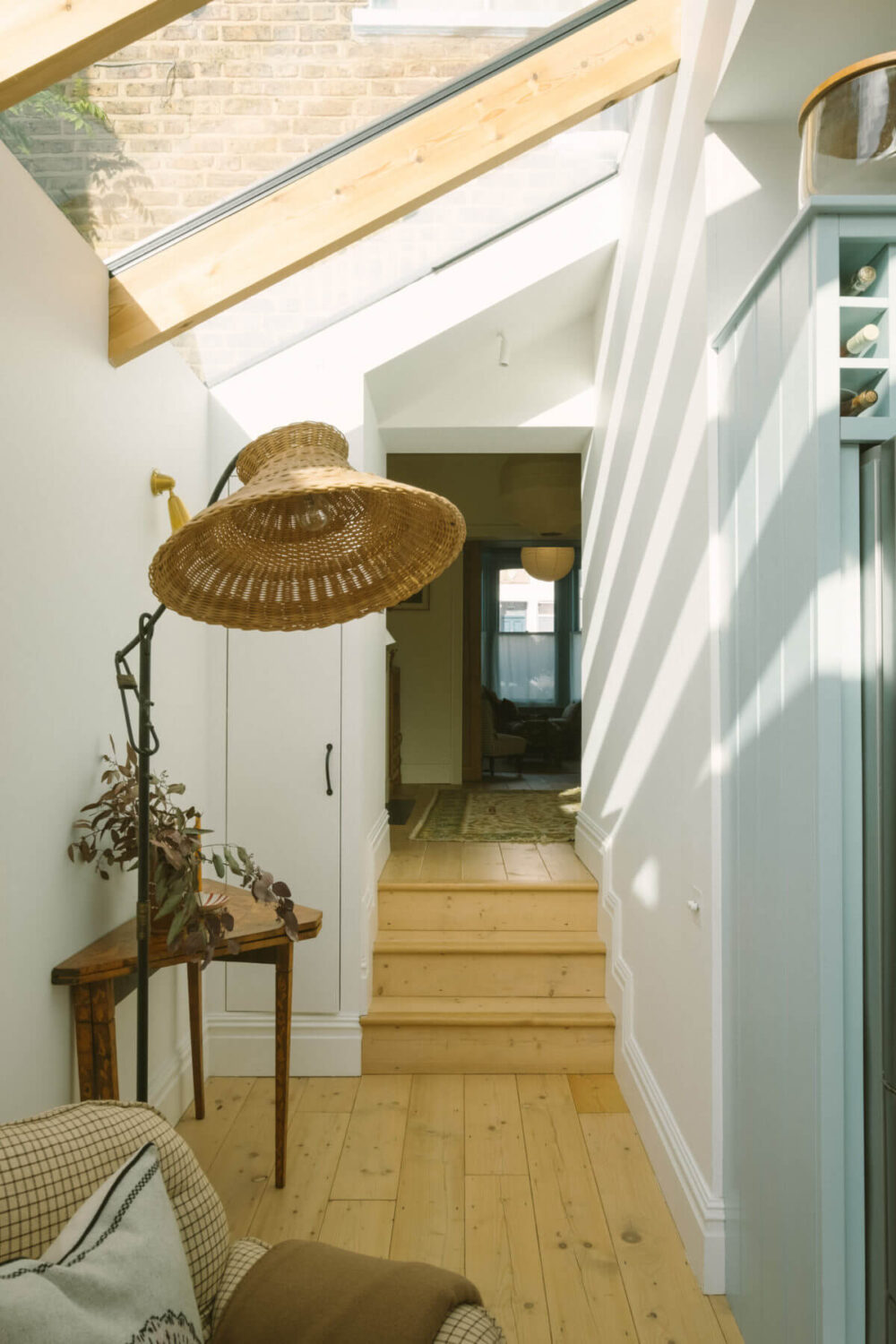 A Victorian House in London with a Blue Sitting Room 20 skylight-hallway-kitchen-nordroom
