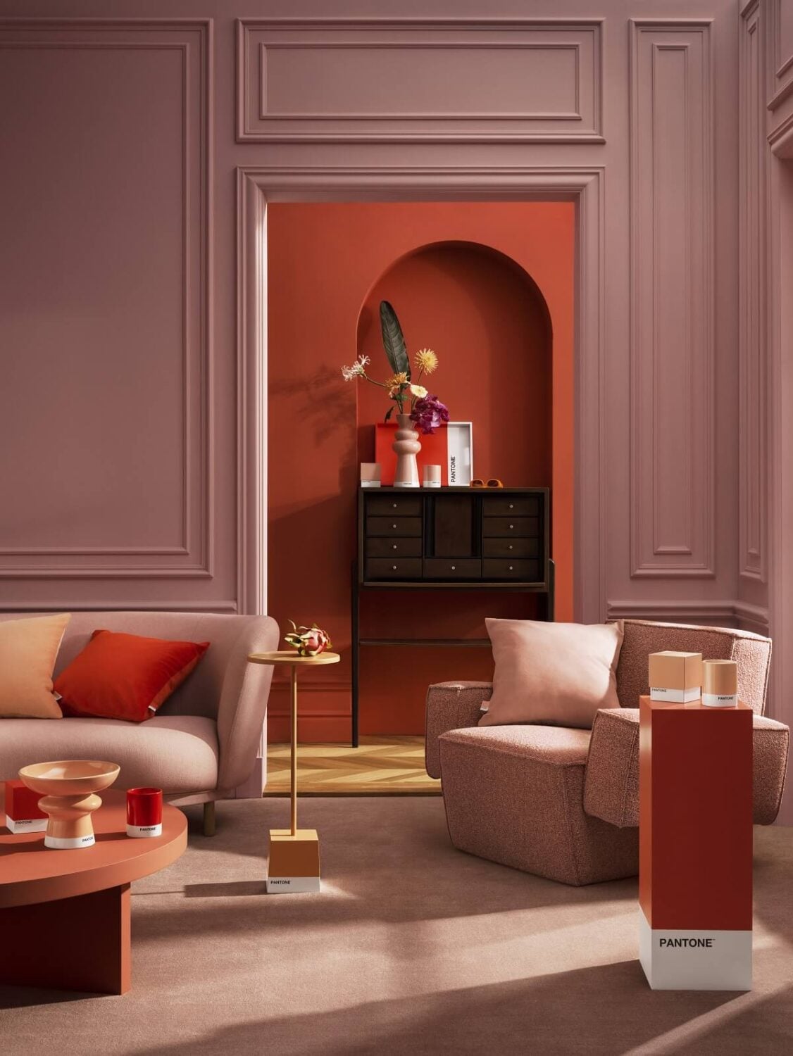H&M Home x Pantone: The Power of Color 7 H&M-Home-Pantone-The-Power-of-Color-pink-red-orange-shades-living-room-nordroom
