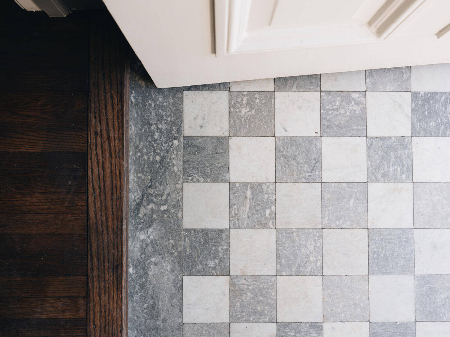 A Classic 1930s Home in Grand Rapids Designed by Jean Stoffer 22 black-white-hallway-tiles-historic-home-grand-rapids-jean-stoffer-nordroom
