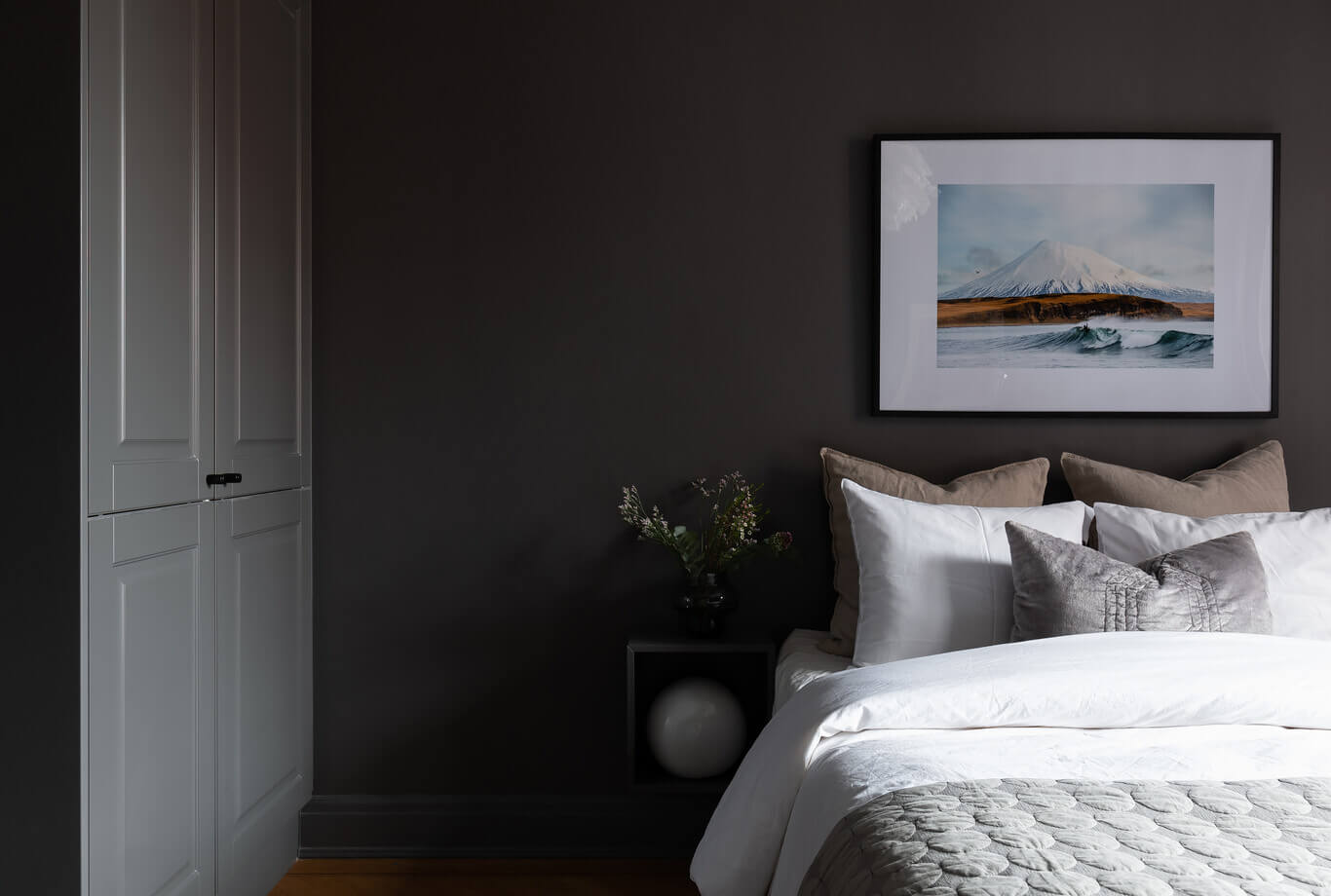 A Stylish Gray Apartment in Stockholm 16 gray-bedroom-nordic-design-nordroom