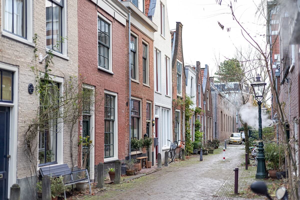 Gray and Earth Tones in a Restored Weavers House in The Netherlands 29 historic-street-exterior-townhouse-netherlands-nordroom