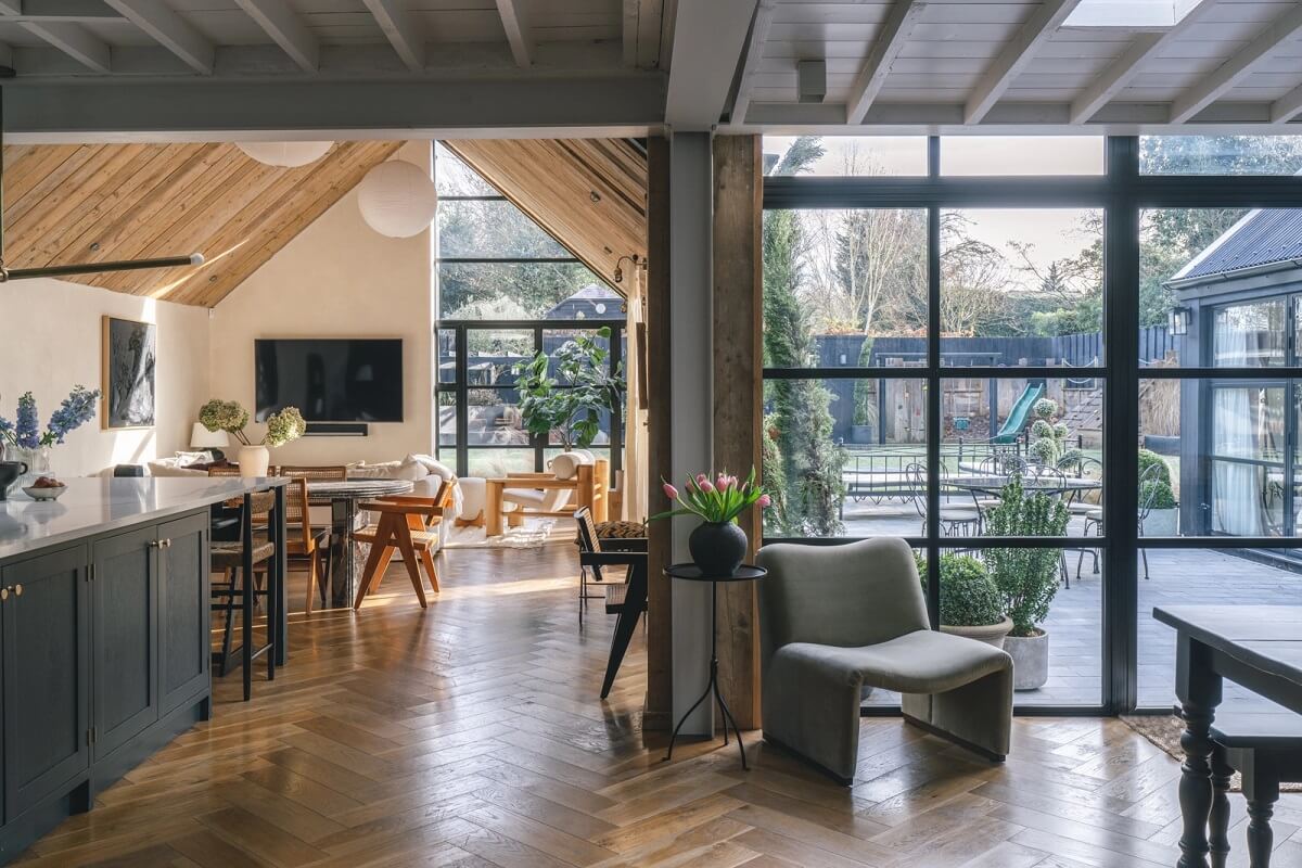 A Victorian Home with a Modern Black Extension 10 open-plan-living-space-wooden-floor-nordroom