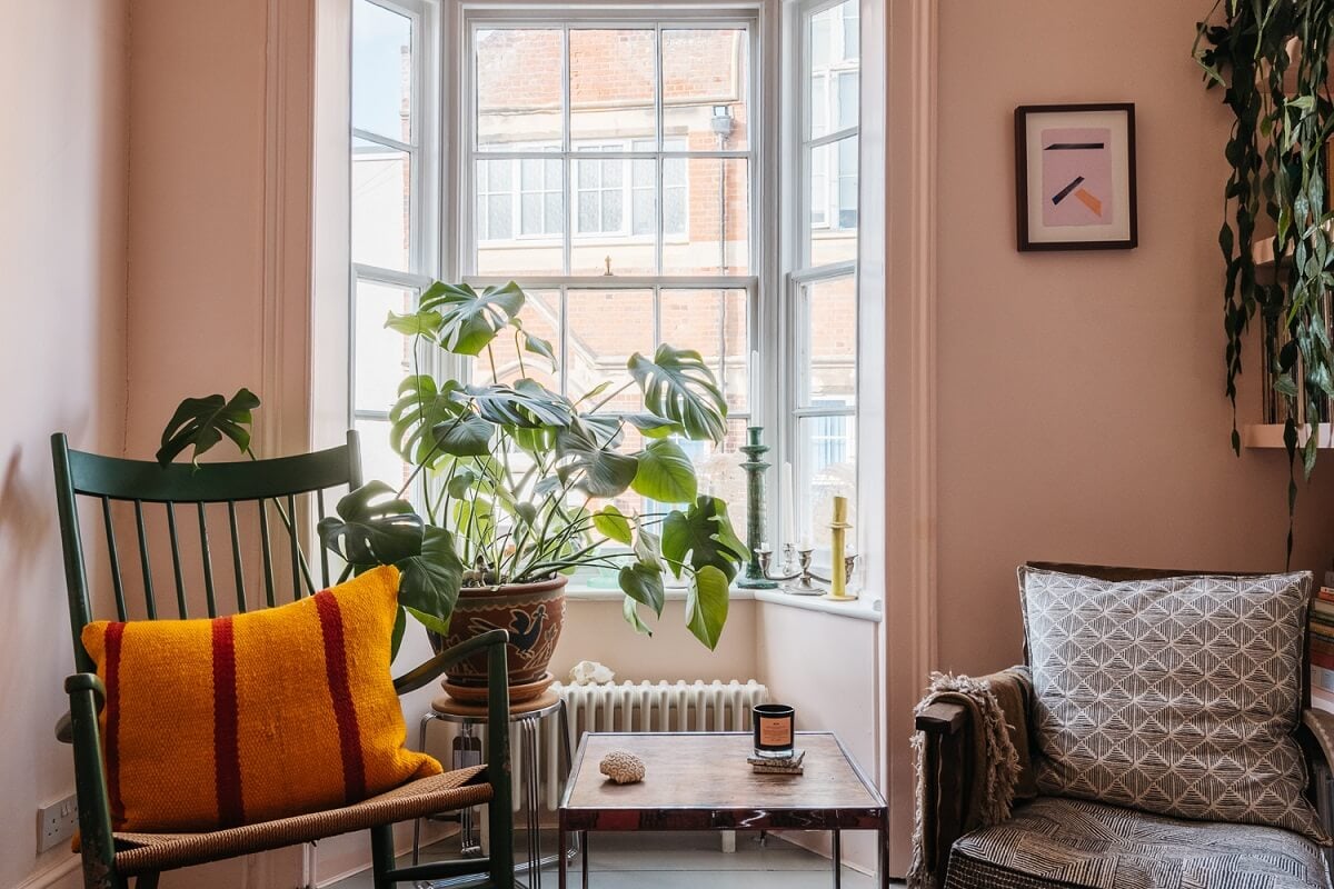 Colorful Rooms in a Historic English Home 4 pink-sitting-room-rocking-chair-nordroom